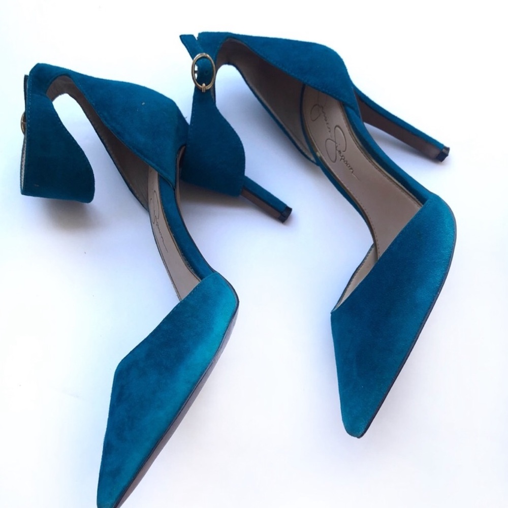 Teal Jessica Simpson Heels, Size 7.5